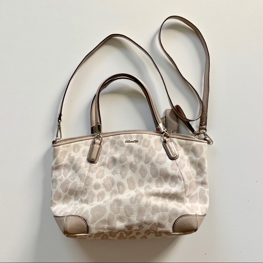 Leopard Coach Handbag w/ Shoulder Strap